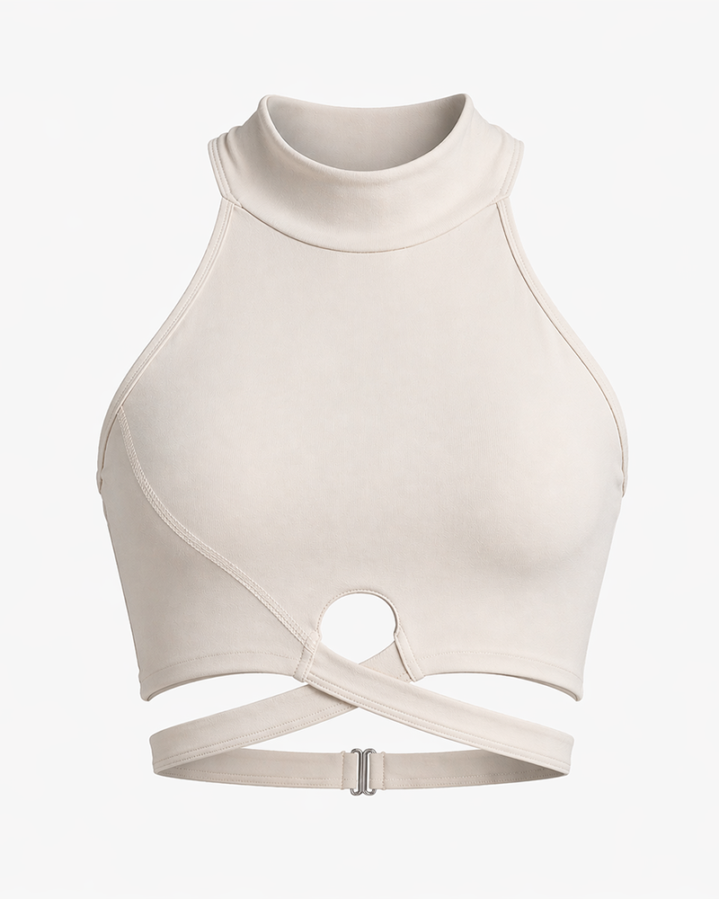 TOP CUELLO Y TIRAS CRUZADAS